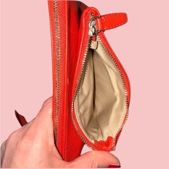 Coach Legacy Y2K Double Pouch Salmon/Coral Wristlet (NWT) - Picture 8 of 10